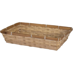 Panier bambou bord marron