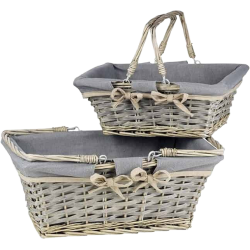 Corbeille en osier et...