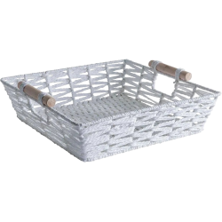 Panier blanc avec anses en...