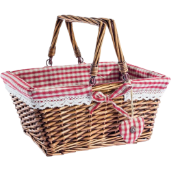 Panier rectangle osier avec...